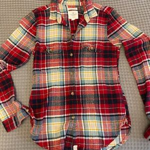 American Eagle Plaid  Flannel Size XS Like New